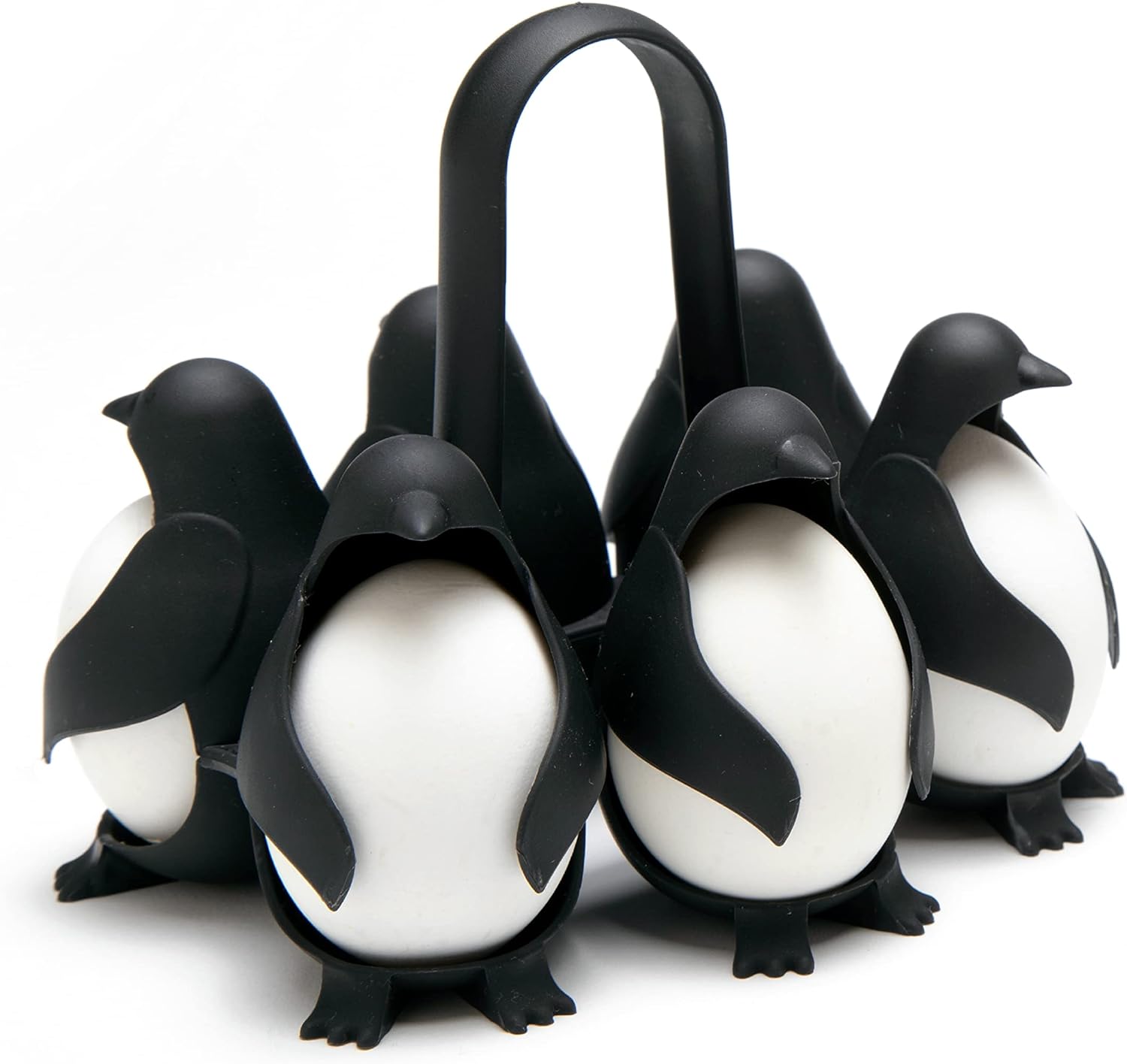 "Peleg Design Egguins 3-in-1 Cook, Store, and Serve Egg Holder - A delightful penguin-shaped kitchen accessory for egg lovers."